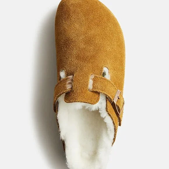 NIB Birkenstock Boston Shearling Suede Leather Clogs in Mink Brown (45 & 46) - Picture 2 of 4
